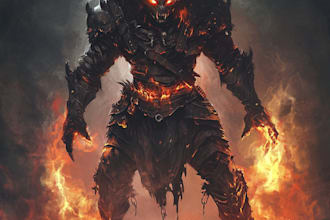 draw dnd fantasy character for illustration and concept art