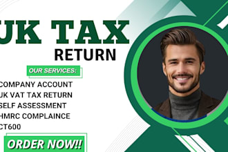 handle UK tax returns, UK vat, self assessment sa, corporation tax