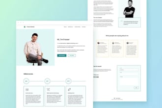 create personal portfolio website, blog or busines website