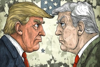 make you political funny cartoon character art