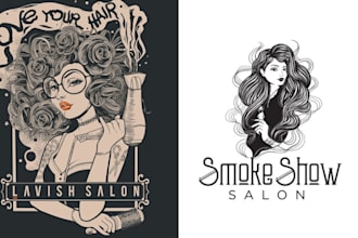 create custom barber, barbershop, spa and beauty salon logo