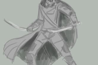 make fantasy illustration medieval dark fantasy warriors character