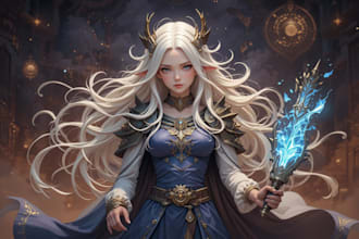create artistic fantasy book cover design