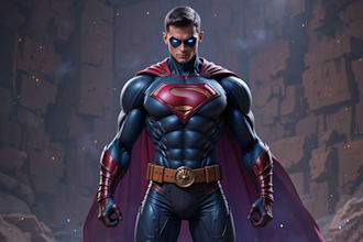 create comic cartoon character or superhero character design