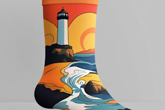 draw a unique socks design