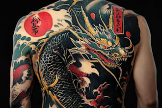 create traditional or old school tattoo for t shirt design