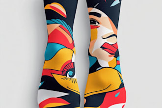 draw unique socks design or sketch for you