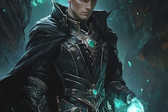 draw dnd, fantasy character and dnd character art for you
