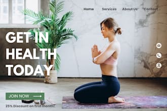 design wix fitness website redesign yoga website landing page, payment gateway