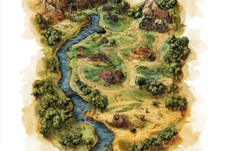 draw a custom map for fantasy, scifi, book or boardgame