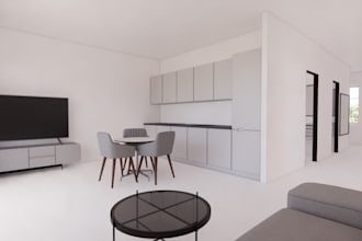 do 3d architectural design, 3d interior house design, facade, floor plan, hvac