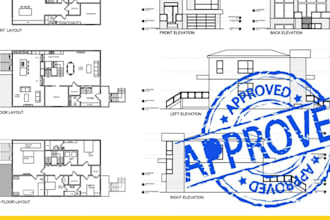 do architectural stamp engineering drawing mep 2d floor plan for city permit