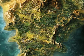 create an amazing world or regional custom fantasy map