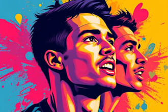make wpap pop art sport portrait for you