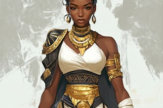 make african american illustration or character design