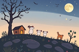 create cartoon doodle art illustration for your project