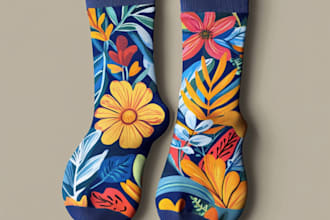 draw a unique socks design