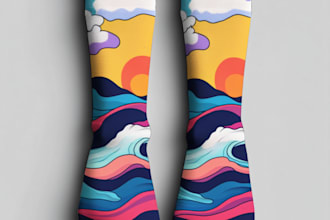 draw unique socks design or sketch for you