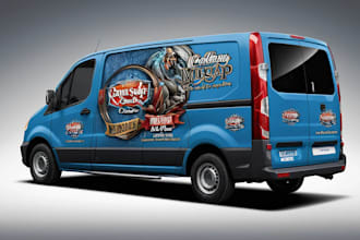 create van wrap design, car wrap design, truck wrap design