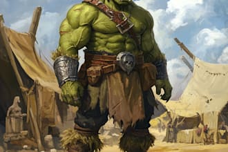 do dnd character, concept art, and dnd party art