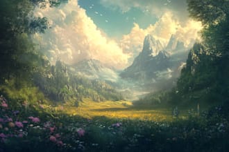 do fantasy dnd background, landscape and environment art