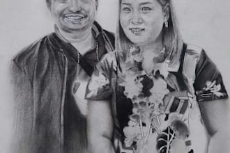 draw charcoal or graphite portrait