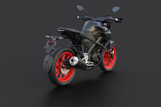 custom 3d motorcycle for 3d printing, body kit,3d racing bike ue5 bike rigging