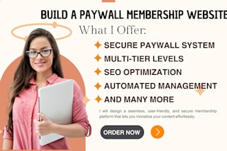 design paywall membership website for digital publishers, news website, bloggers