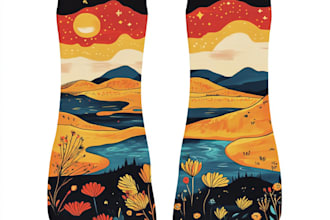 draw unique socks design or sketch for you
