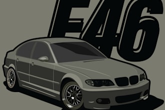 create stunning vector car illustrations for you