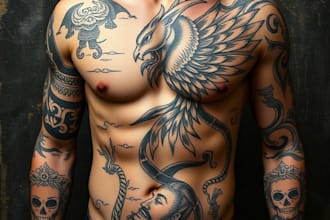 create amazing traditional or old school tattoo style design