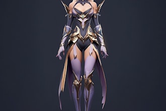 do game character art in unique style