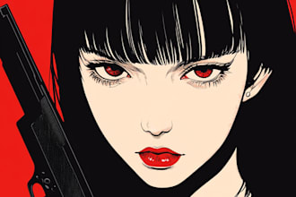 draw manga and comics cover in unique art style