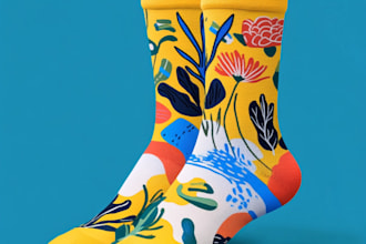 draw a unique socks design