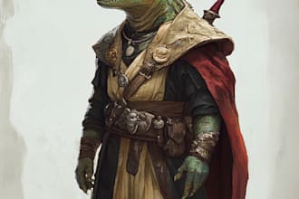 creat  an dnd character art and dnd character art