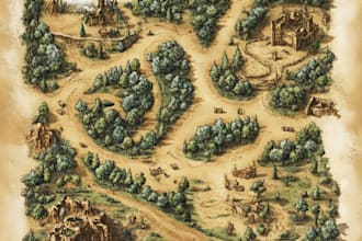 make your professional fantasy world, regional, city map