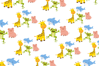 create seamless pattern design for fabric, textile kids