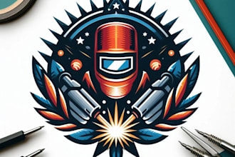 design a powerful welder mascot logo