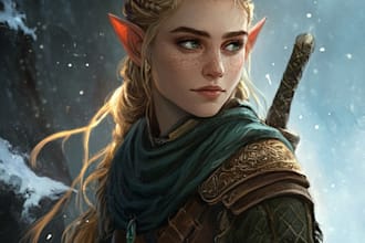 make a unique fantasy, dnd character art