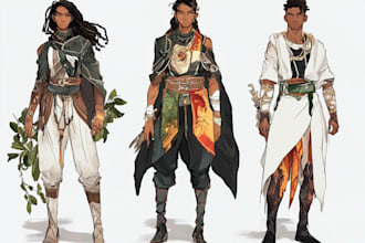 draw dnd character art fantasy scifi illustration for you
