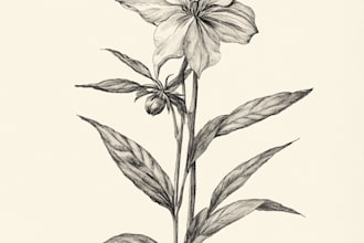 craft a beautiful botanical or floral illustration