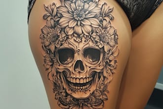 design a floral tattoo for you