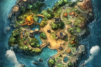 make a fantasy map for rpg fantasy dnd novels board game