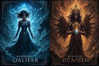 design fantasy, romance and sci fi book covers