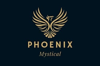 create fiery phoenix mascot logo for your brand