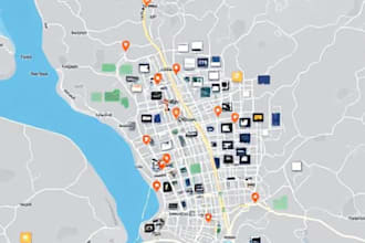 do modern vector maps, rv maps, events, or city maps in illustrator