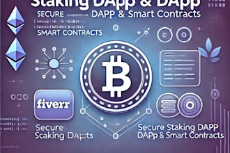 develop secure staking dapp with custom smart contracts and web3 UI