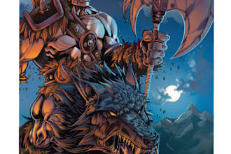 color your illustration for books or comics