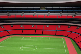 custom 3d sports complex, outdoor sports facility, stadiums, gym stadium,3ds max