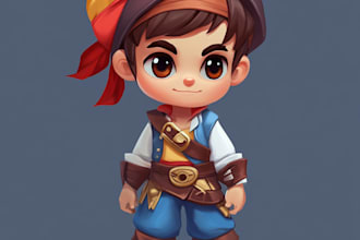 make 2d game assets, pixel character sprite sheet  your game